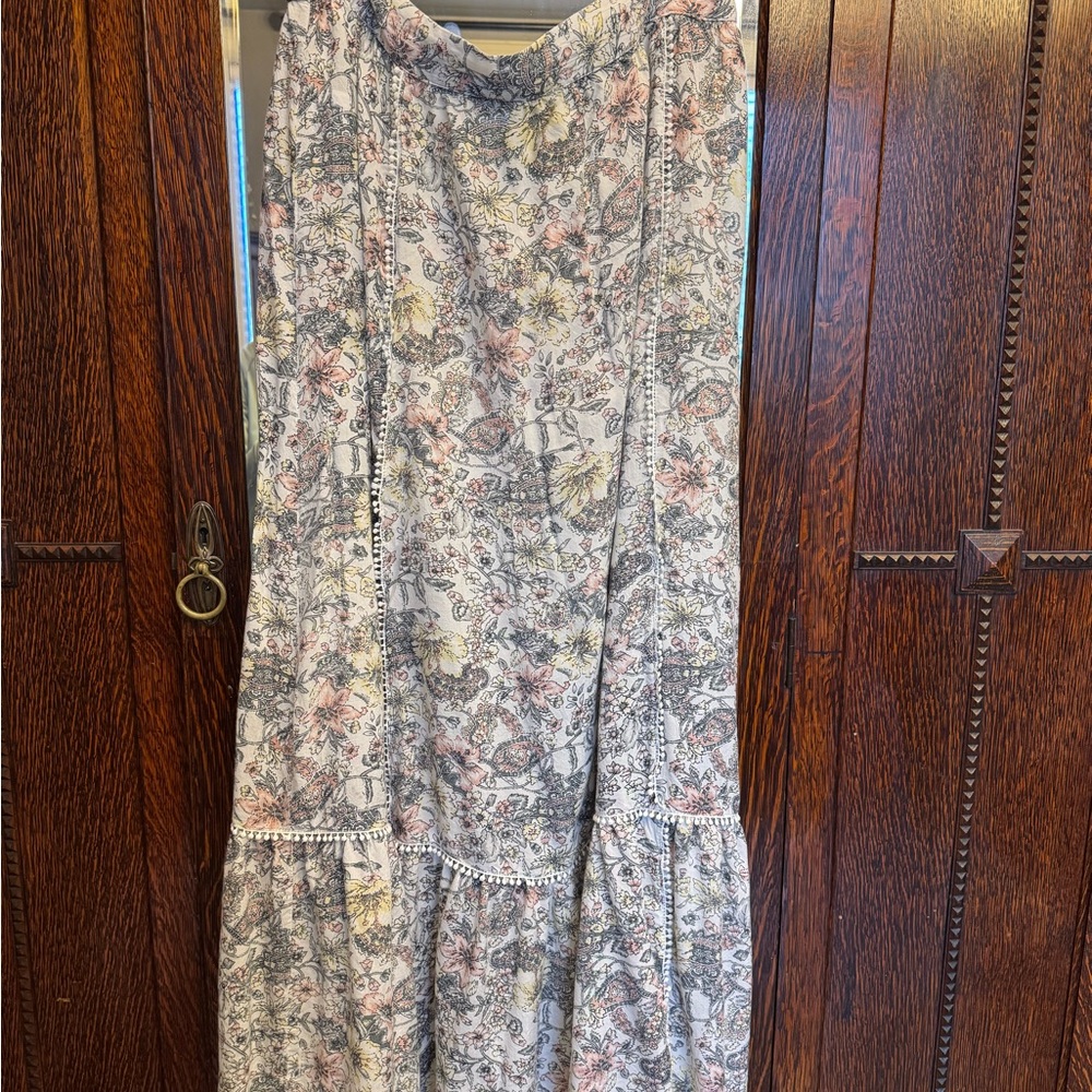Mango paisley and floral boho maxi skirt
